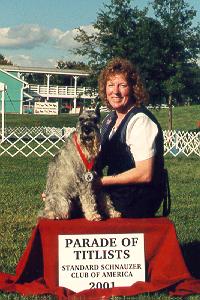 {Kathi and Himel at age 12 - a decade later - and still the best boy - 2001 National Specialty!!}