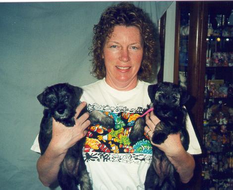 {Kathi with the twins - what a handful at 8 lbs. each.}